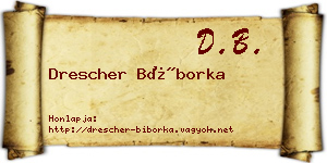 Drescher Bíborka névjegykártya