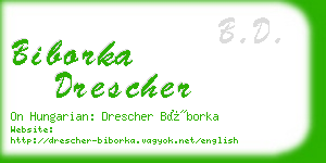 biborka drescher business card